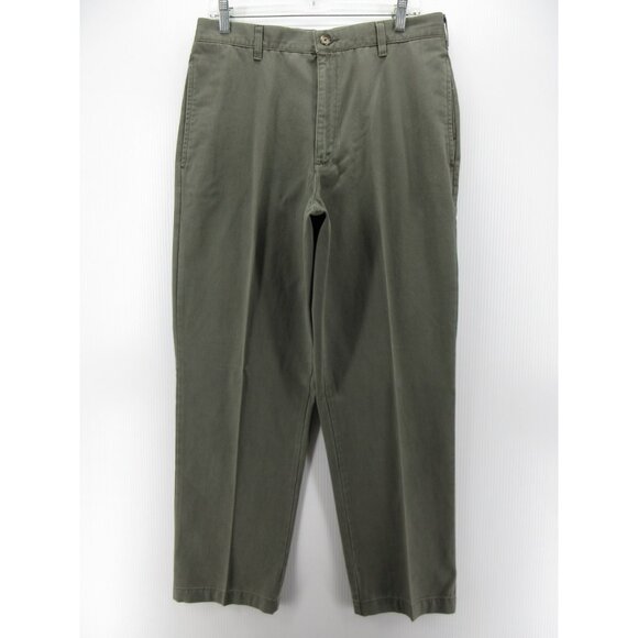 VINTAGE LL Bean Pants 34X30 Olive Double L Natural Fit Outdoor NEW - Picture 1 of 10